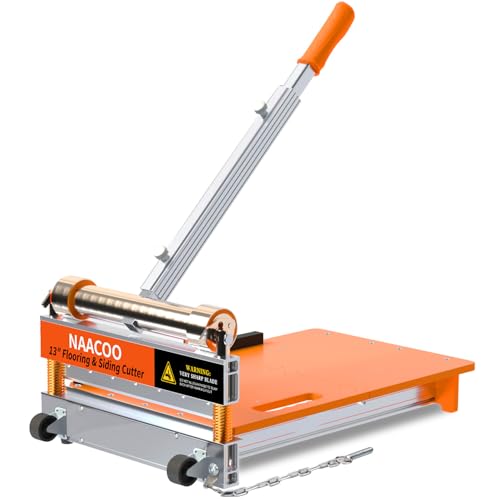NAACOO 17mm Heavy Duty Laminate/Vinyl Floor Cutter, 13” Vinyl Plank Cutter with Wheel – Just 1 Step Meet Angle&Length Cutting, Flooring Tools - Cuts Laminate Floor, Engineer Wood, LVP/T, VCT, SPC, WPC - Image 1