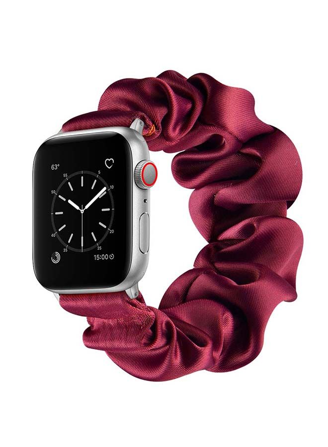 NIBEMINENT Flexi Elastic Solo Loop Band For Apple Watch Series 6/SE/5/4/3/2/1 Rose Red - Image 1