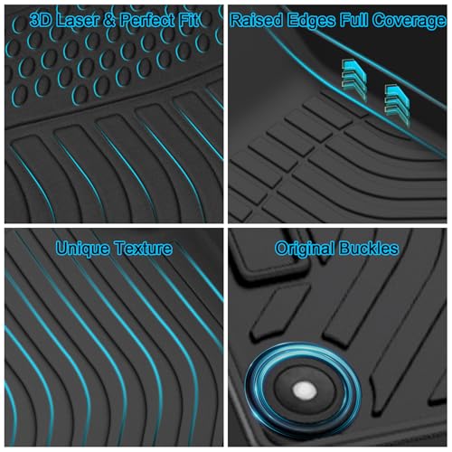 JAOGAUS Floor Mats for Kia Sportage 2023-2025 (Only for Plug in Hybrid), TPE Waterproof Non-Slip All Weather Protection Custom (Floor Mats & Cargo Liner & Seatback Mat) - Image 5