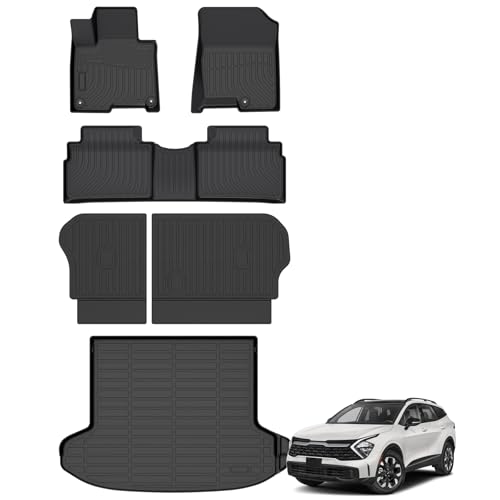 JAOGAUS Floor Mats for Kia Sportage 2023-2025 (Only for Plug in Hybrid), TPE Waterproof Non-Slip All Weather Protection Custom (Floor Mats & Cargo Liner & Seatback Mat) - Image 1