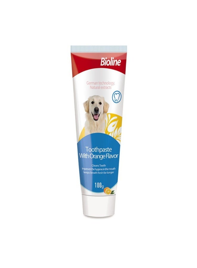 Bioline Dog Toothpaste with Orange Flavor, 100g