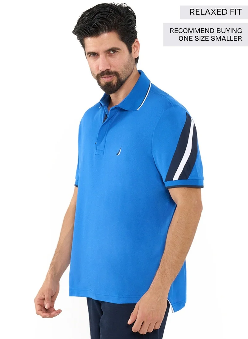 نوتيكا قميص بولو مريح مخطط متباين بتقنية دراي-فِت