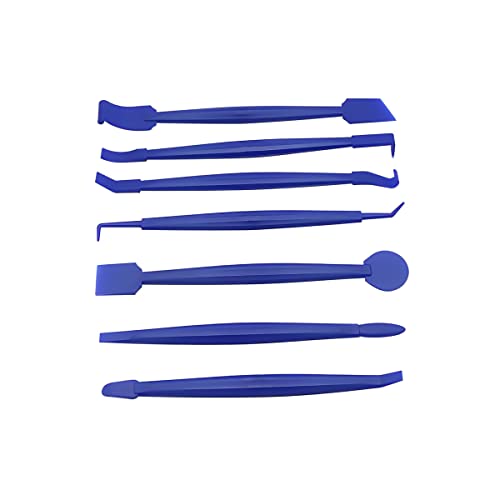 AICEL Car Wrapping Vinyl Tool Kit, Set of 7 Window Film Tint Miniature Squeegee, Auto Wrap Edge Trimming Stick, Curves Slot Corner Installing Tool for Vehicle Wraps and Stickers (Blue) - Image 1