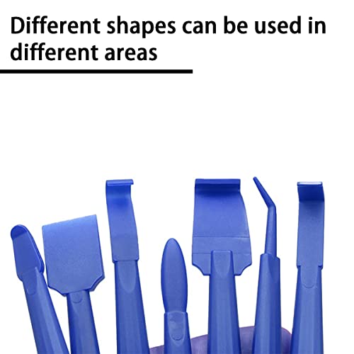 AICEL Car Wrapping Vinyl Tool Kit, Set of 7 Window Film Tint Miniature Squeegee, Auto Wrap Edge Trimming Stick, Curves Slot Corner Installing Tool for Vehicle Wraps and Stickers (Blue) - Image 4
