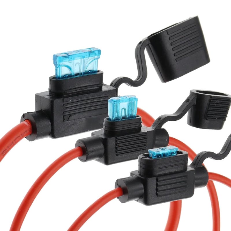 مجموعة حامل فيوز سيارة مقاوم للماء قياسي 16AWG 4A 32V 10 18 AWG متعدد التقييمات 3A 20A - Image 3