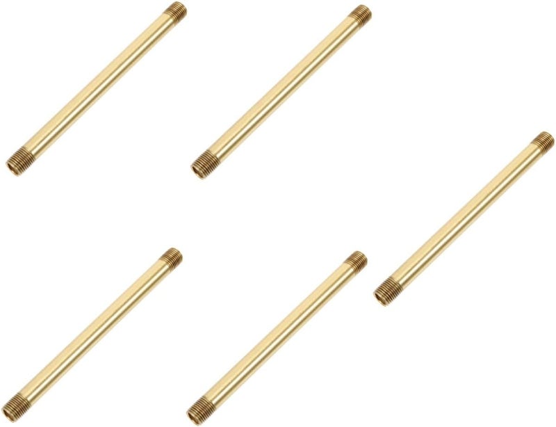 Healifty 5pcs Replacement Lamp Rod Threaded Ends Straight Stem Fixture Part for Lighting for Pendant and Ceiling Lamps Construction - Image 1