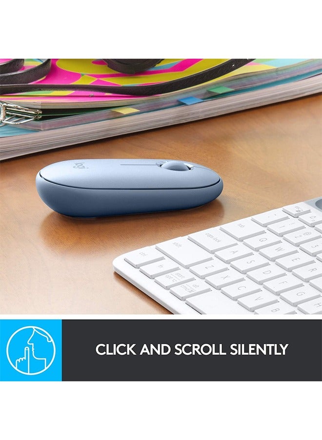 Logitech Logitech Logitech M350 Pebble Wireless mouse, Bluetooth or 2.4GHz with USB mini receiver, silent, quiet, click blue  - Image 4