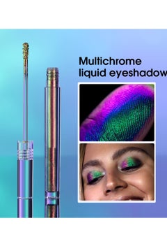 SYOSI 3 Pcs Multicolor Eyeshadow, 3 Color Metallic Liquid Chameleon Eyeshadow Multidimensional Eye Makeup Long Lasting Holographic Glitter Waterproof and Long Lasting Crease-Free Eyeshadow Makeup Gift Set  - Image 3