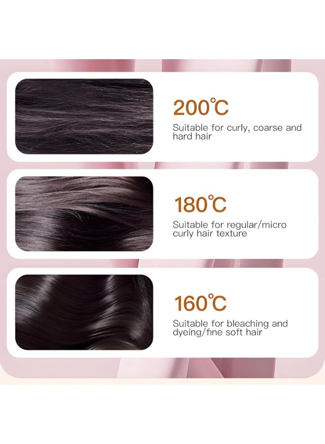 ATRJSZ Glambrushs Mini Hair Straightener,Rechargeable Wireless Portable Hair Straightener Brush,3-Speed Temperature Control,Mini Hair Straightener for Women,Idea for Home Travel (Black) - Image 5