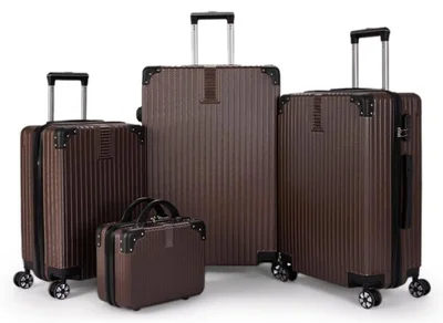 ليمرا طقم شنط سفر مكون من أربع حقائب أمتعة لون بني