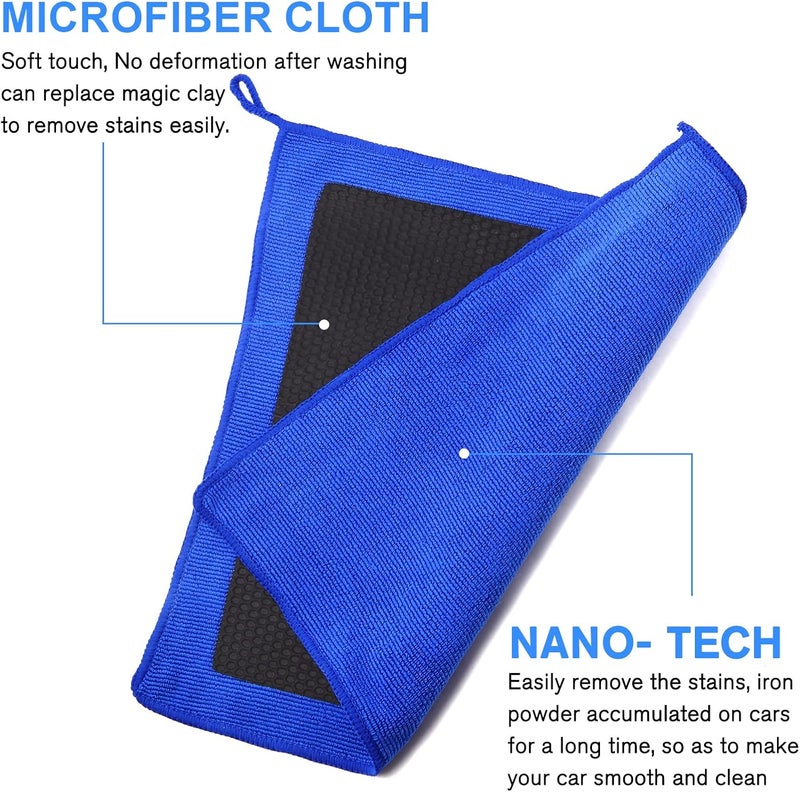 Ragnify Clay Towel Auto Detailing Scratch Free and Paint Safe fine Grade Clay Bar Cloth for Car Detailing, Polishing and Removing Paint Contaminants (Blue, Mesh Pattern Pack of 1) - Image 5