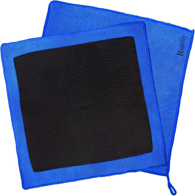 Ragnify Clay Towel Auto Detailing Scratch Free and Paint Safe fine Grade Clay Bar Cloth for Car Detailing, Polishing and Removing Paint Contaminants (Blue, Mesh Pattern Pack of 1) - Image 1