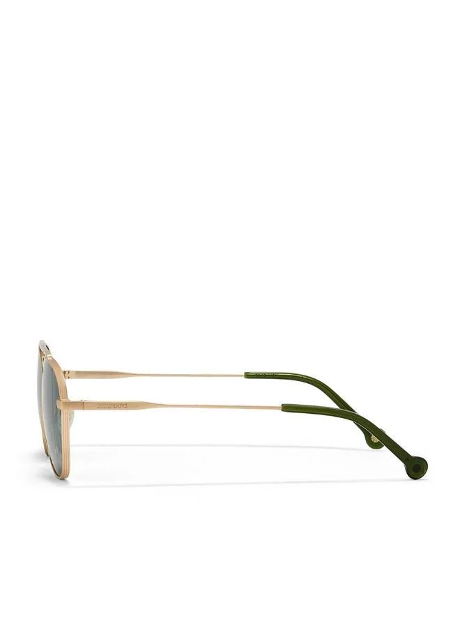 30Sundays "30Sundays ANTIQUE Unisex Aviator Sunglasses with UV400 Protection (Gold, Green)"