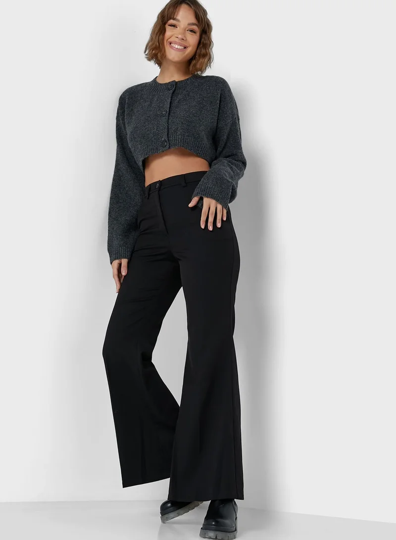 MONKI Flared High Waist Pants