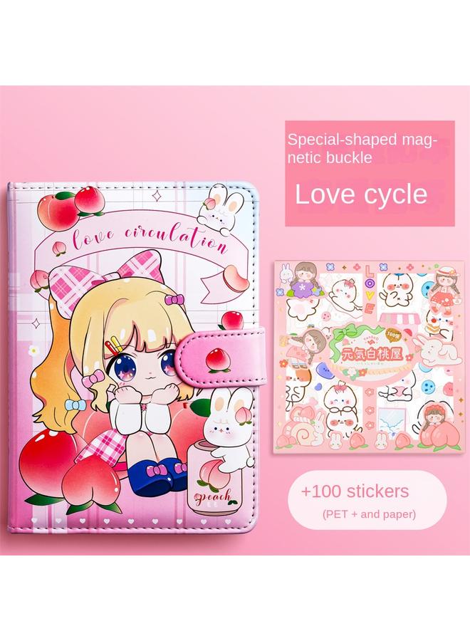 Bluejw New Handbook Girl's Cute Notebook Girl's High-value Cartoon Handbook Cane Suit Primary School Children - Image 1