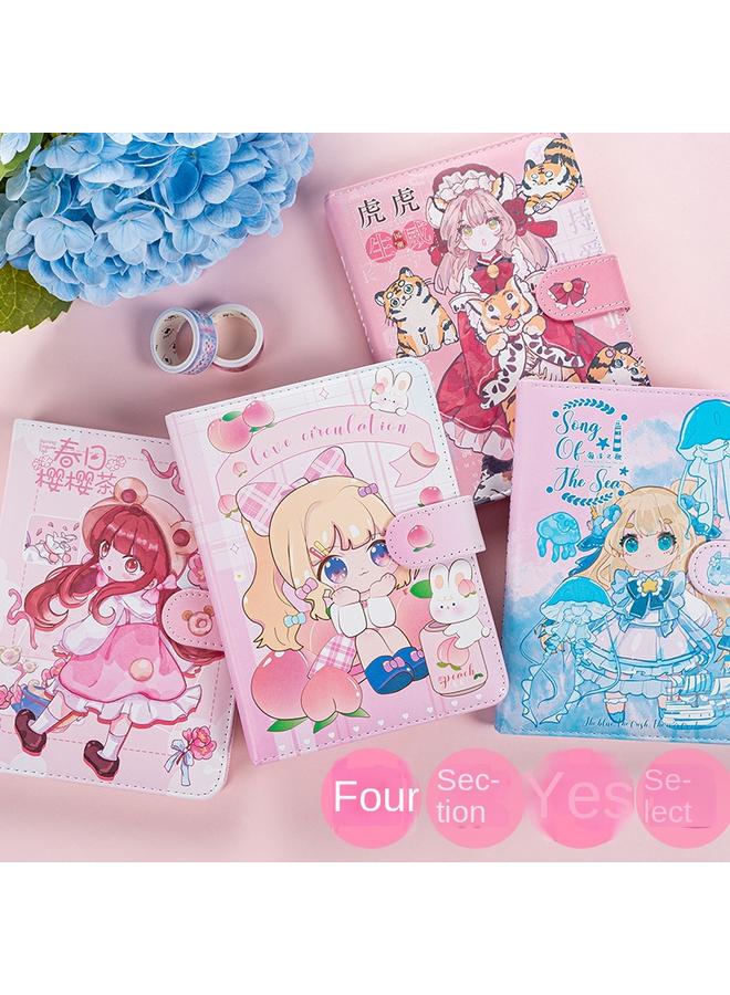 Bluejw New Handbook Girl's Cute Notebook Girl's High-value Cartoon Handbook Cane Suit Primary School Children - Image 3