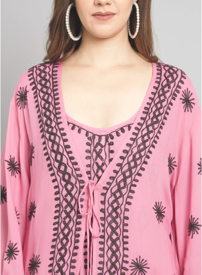 الايا كفتان مودال مطرز يدويًا بشيكانكاري - Image 3