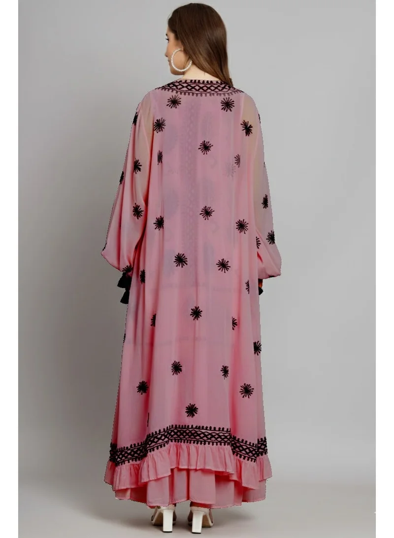 Alaya Hand Embroidered Chikankari Modal Kaftan-AL3605
