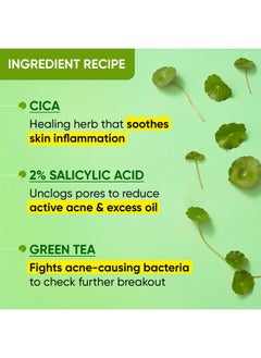 Dot & Key Dot & Key Cica 2% Salicylic Acid Face Wash for Oily, Acne Prone Skin, With Green Tea I Acne Clearing Sulphate Free Face Wash for Men & Women (200ml) | Pack of 2  - Image 5