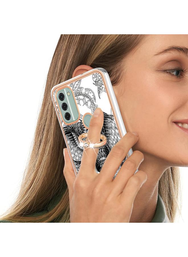 اس-توب جراب لهاتف Nokia C31 مطلي بالكهرباء من الجانبين مع حامل حلقي - Image 5