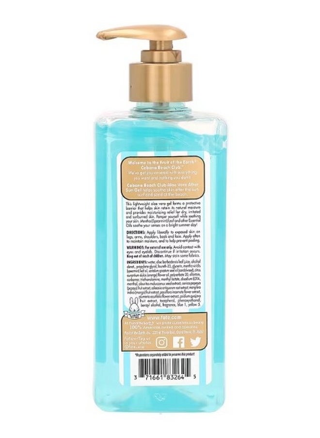 Fruit of the earth Cabana Beach Club Aloe Vera After Sun Gel with Mentha  Essential Oils  16 oz 453 g  - Image 2