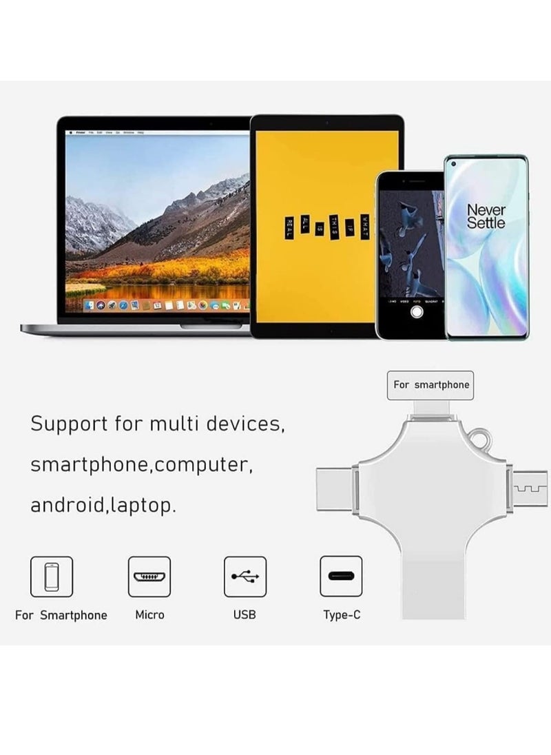 Bukela USB Flash Drive Photo Stick32GB - 4 in 1 USB 3.0 High Speed Thumb Drive Memory Stick Portable Jump Drive Storage Device for iPhone/IPad/Computer/Laptop/PC/Android External Data Storage  - Image 3