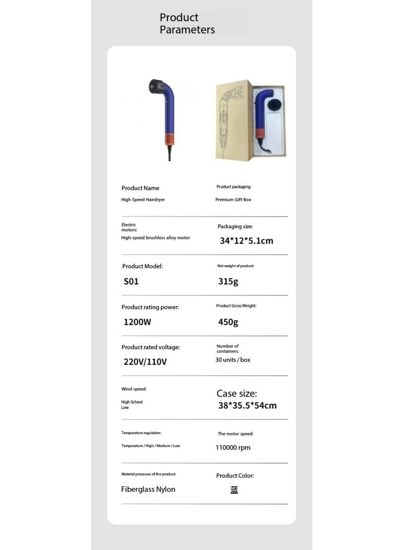 general 1200W Professional Ionic Hair Dryer - Fast Drying Blower Hair Dryer with Thermo-Control, Low Noise, Includes Hair Diffuser and Concentrator for Perfect Styling 1200W - Image 4