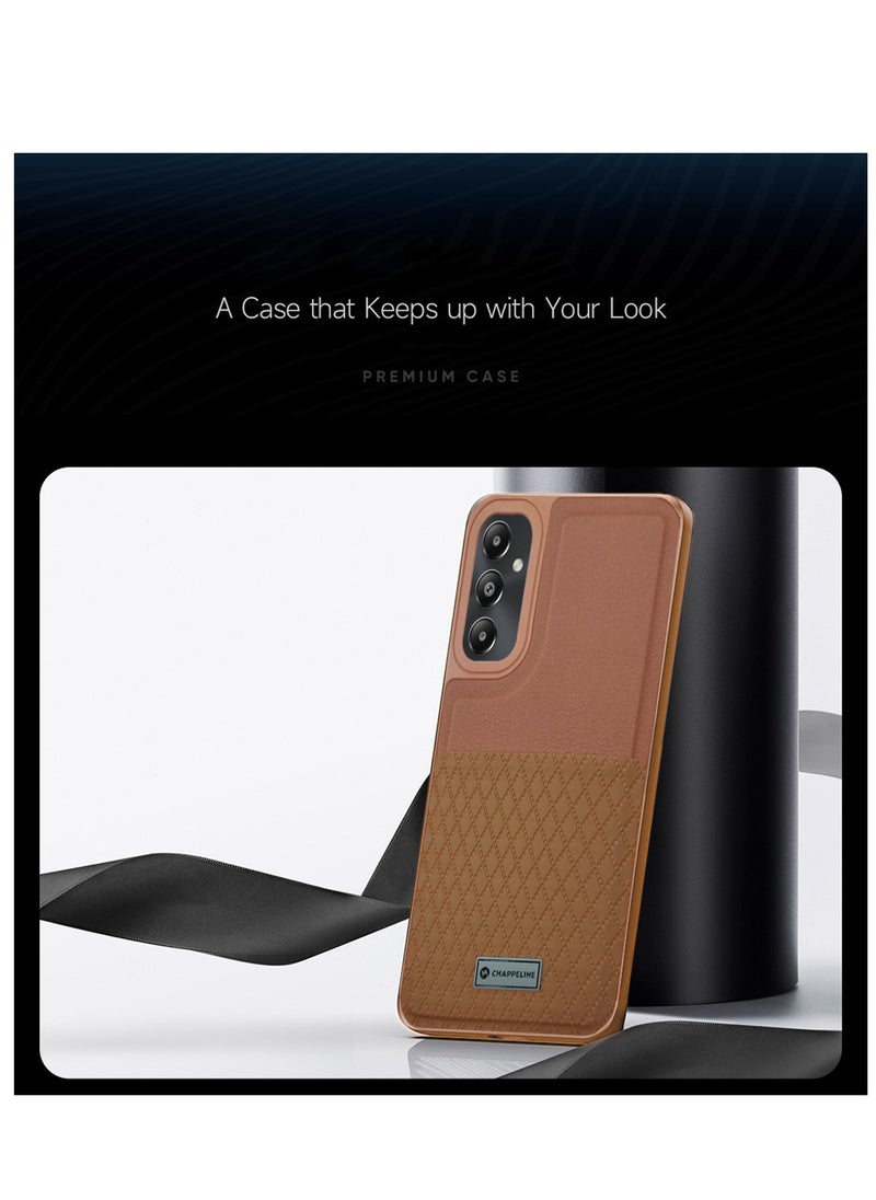 CHAPPELINE - Liquid Silicone With Raised Camera Lips Card Holder Case Cover For Samsung Galaxy S24 5G 2024 Brown - Image 1