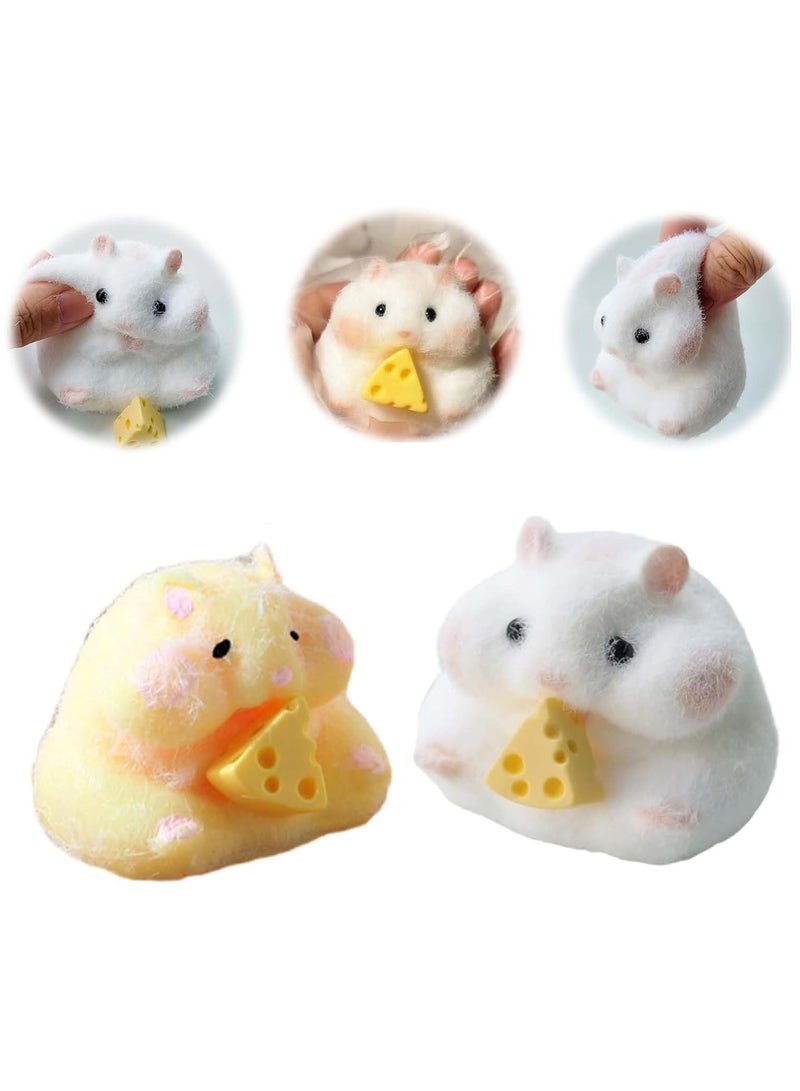 RATSAW 2Pcs Taba Squishy Squeeze Toys 3inch Big Cute Soft Squishy Toys Stress Relief Squishies for Kids Party Favors Pinch Family Fidget Toys Suitable Adults Kids - Image 1