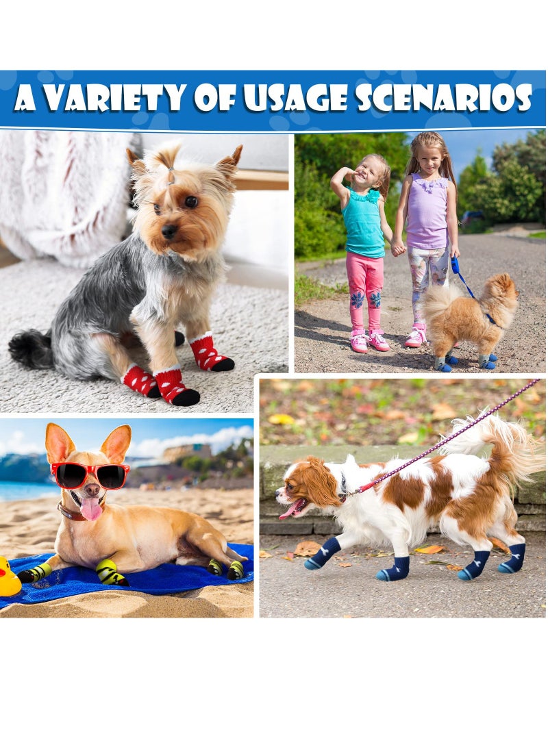 24 Pieces Dog Socks for Small Medium Dogs Non Slip Skid Pet Puppy Doggie Grip Socks - Image 5