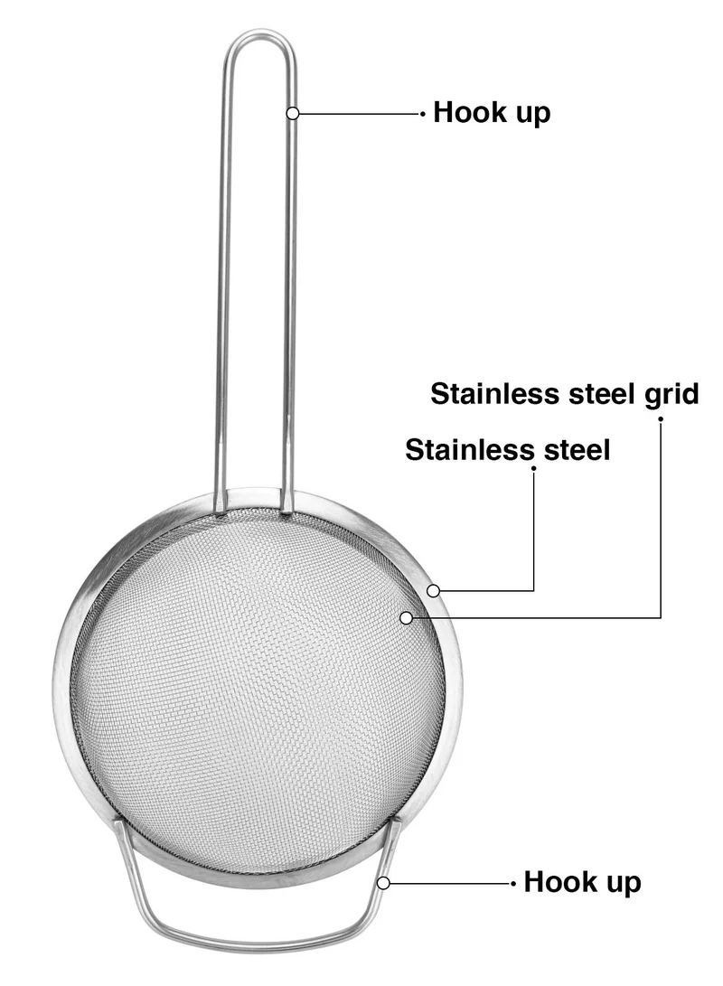 Fissman  Steel Strainer With Handle Silver 16cm  | Best Price UAE