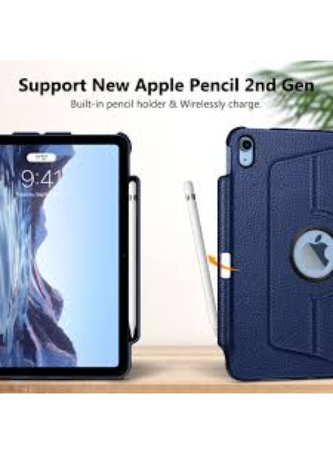 360° Rotating Navy Blue Case for iPad Air 10.9" (5th/4th Gen) – Pencil Holder & Auto Sleep/Wake Functionality - Image 2