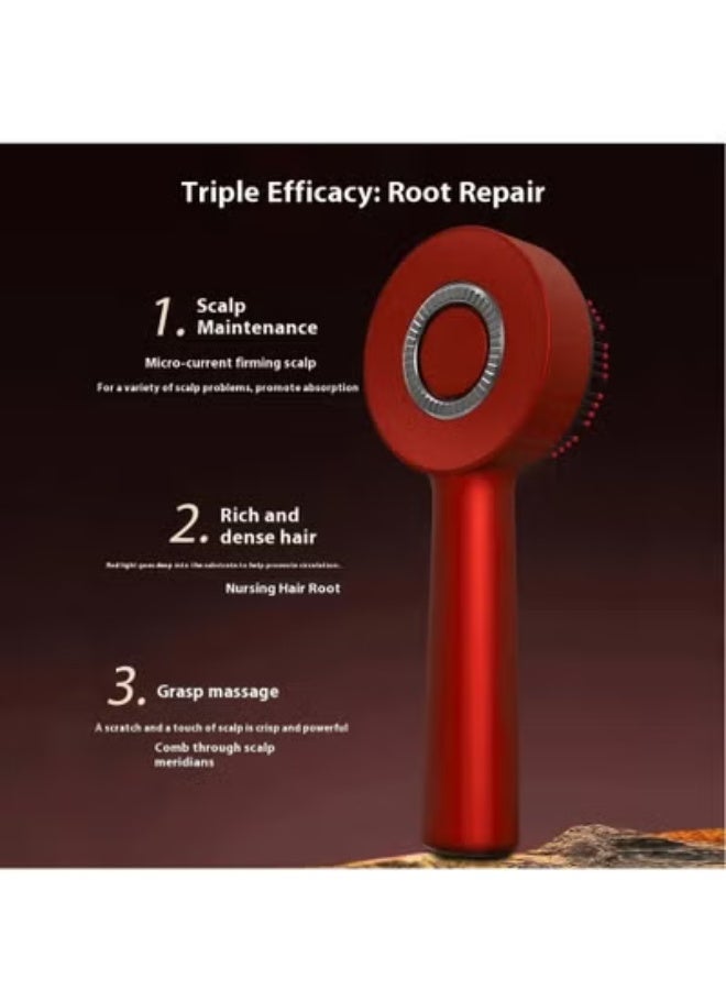 Verdant Reverie Electric Massage Comb, Vibration Red Light Therapy, Hair Growth Massage Scalp Brush Anti Hair Loss Liquid Oil Applicator - Image 5