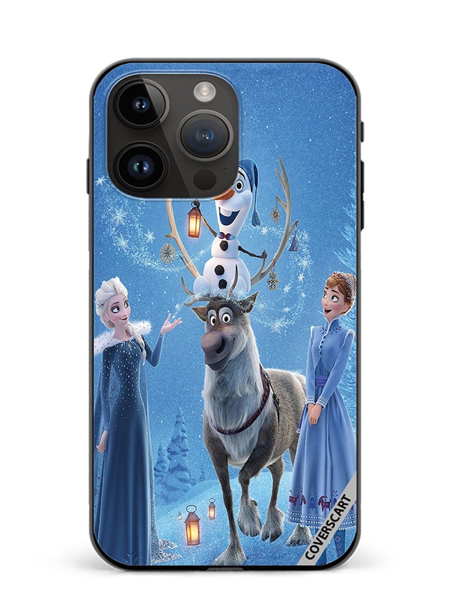 COVERSCART Protective Case Cover For Apple iPhone 15 Pro Max Elsa Anna And Olaf Design Multicolour - Image 1