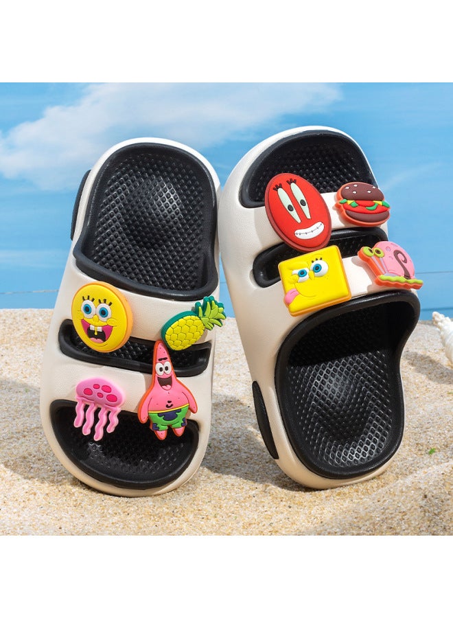 Spongebob Squarepants Kidsren's Slippers For Boys Summer Outdoor Wear Non-slip Home Indoor Slippers For Middle-aged And Little Girls