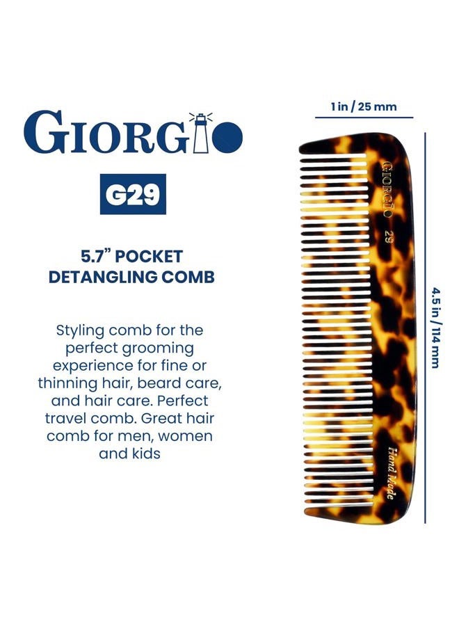 Giorgio مشط مرن يدوي الصنع طويل الأسنان من جورجيو G29 5 1/2". - Image 3