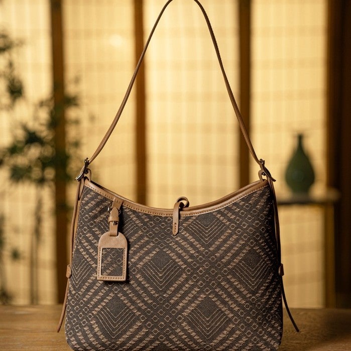 Song Jin Black Gold Butterfly Tote Bag, Fashionable And Versatile Large-Capacity One-Shoulder Cross-Body Dragon Whisker Bag, Trendy Chinese Style Handbag - Image 4