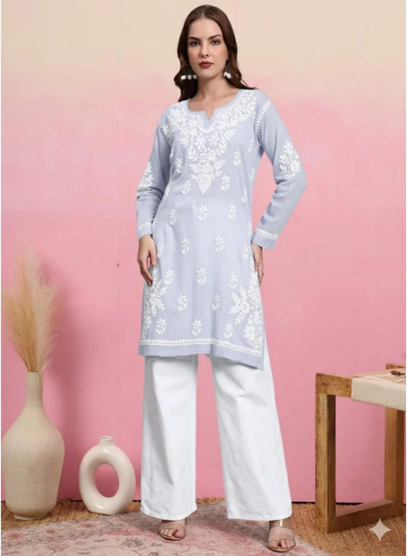 الايا كرتي نسائي مطرز يدوياً شكنكاري من القطن - AL3685