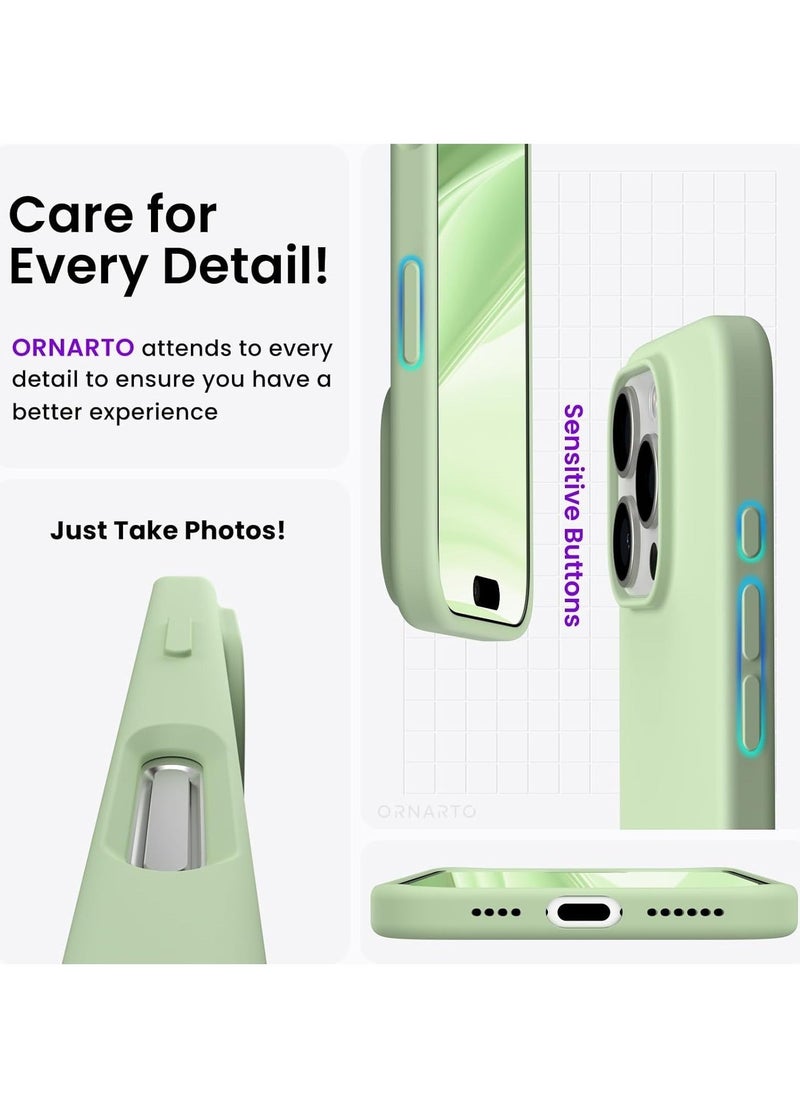 JAJEEK Pistachio Silky Soft Touch Case for iPhone 16 Pro Max – Premium Liquid Silicone Protective Bumper - Image 5