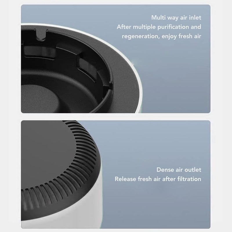 Smart Ashtray Self Extinguishing Multifunctional Negative Ion Air Purifier White Black - Image 5