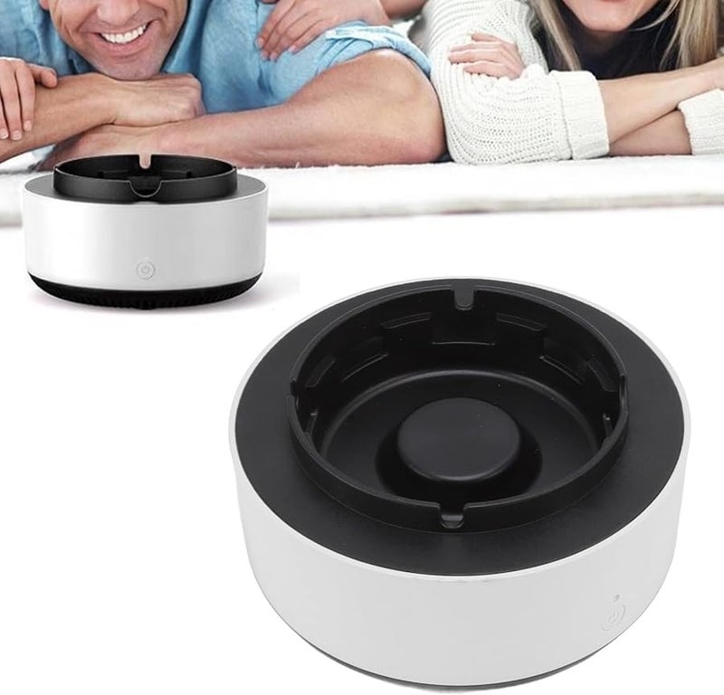 Smart Ashtray Self Extinguishing Multifunctional Negative Ion Air Purifier White Black - Image 4