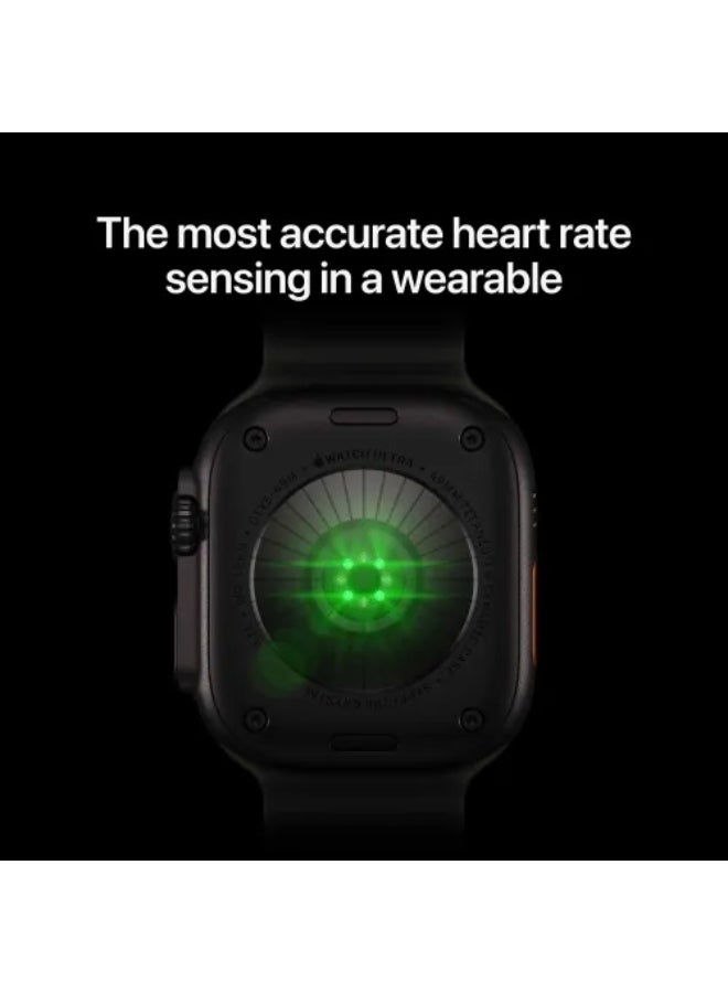 Apple Watch Ultra 4 GPS + Cellular (Middle East Version) Black Titanium Case With Burgundy Alpine Loop Large - Image 3