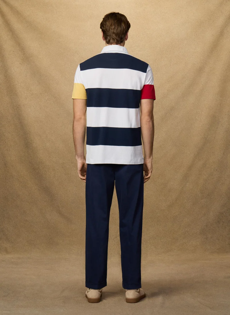 Hackett  Classic Fit Short Sleeve Stripe Rugby Shirt for Men | Best Price UAE