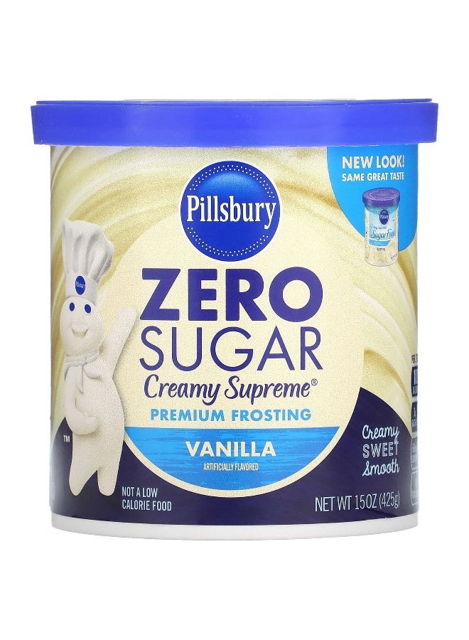 Pillsbury, Zero Sugar, Premium Frosting, Vanilla, 15 oz (425 g) - Image 1