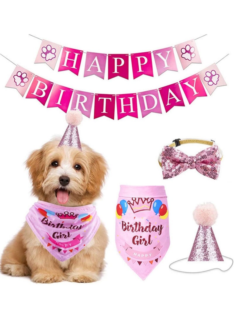 اليدوية قابل للتعديل الحيوانات الأليفة حفلة عيد ميلاد ديكور القط الكلب وشاح قبعة طوق راية اكسسوارات لتقوم بها بنفسك مستلزمات حفلات الحيوانات الأليفة - Image 1