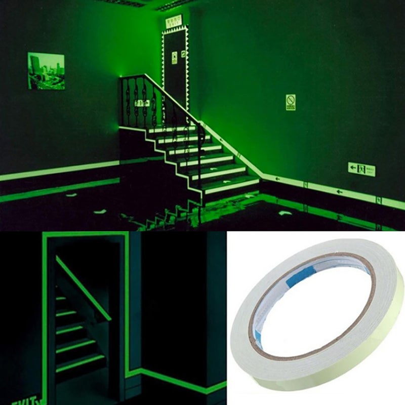 Glow in the Dark Tape Luminous Tape Self-adhesive Green Light Luminous Tape Sticker 15mm x 3Meters /Roll Waterproof Photoluminescent - Image 4