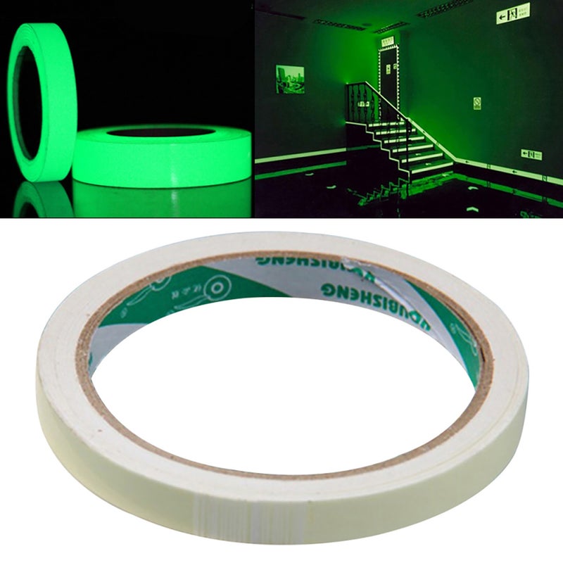 Glow in the Dark Tape Luminous Tape Self-adhesive Green Light Luminous Tape Sticker 15mm x 3Meters /Roll Waterproof Photoluminescent - Image 3