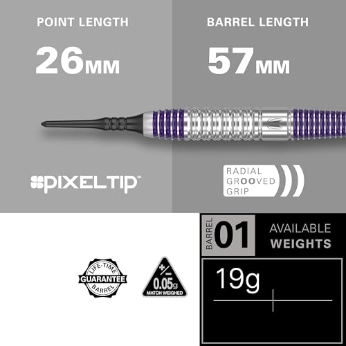 Target Darts Luke Littler Brass Soft Tip Darts Set – 19G Pixel Tip Dart, The Nuke Player Edition Dart Set, Dart Flights, Shafts & Dart Case Included | Professional Dart Accessories - Image 3