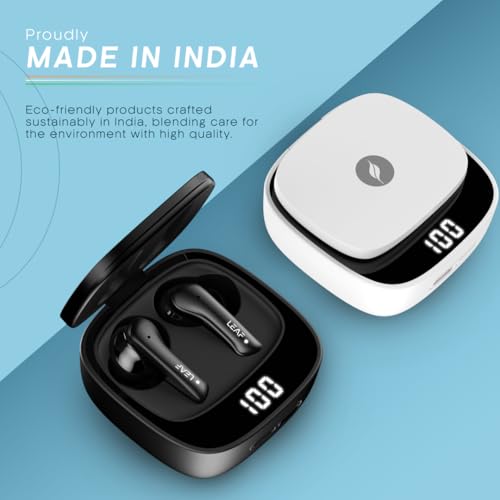 Leaf Buds X614 True Wireless ANC in Ear Earbuds with Ai Sound App,Active Noise Cancellation,Transparency Mode,30H Playtime,Quad Mic Enc,40Ms Low Latency,13Mm Driver,Ipx5,Bluetooth V5.3(Pure White) - Image 4