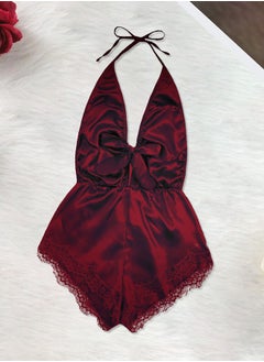 Women Medium Size Stain Silk Underwear Deep V Neck Lingerie Fashion Ladies Sleepwear Bodysuit Teddy Lingerie Sleepwear Claret/M-Bust 88CM-Waist 68cm-hip 92cm - pzsku/ZB1AEE2A93BA0935E47DEZ/45/_/1704801509/0b36be11-cf87-4478-a69a-b581c39885b6